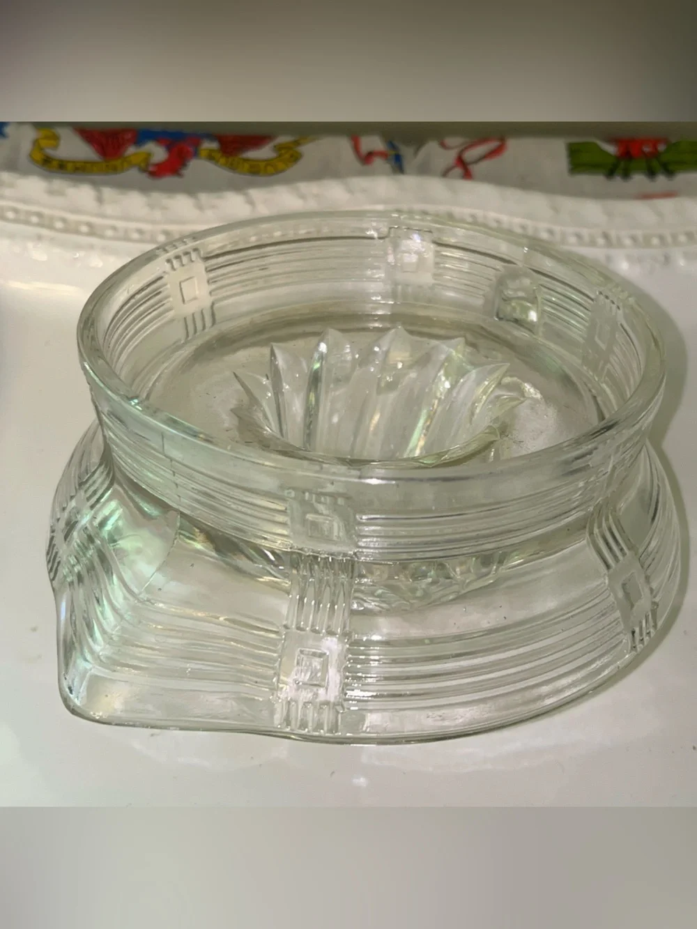 Vintage Hazel Atlas Clear Glass Citrus Juicer